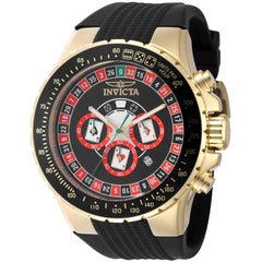 Invicta Men's Watch - Aviator Quartz Chronograph Black, Red and Silver Dial | 49851