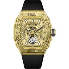 Invicta Men's Watch - S1 Rally Automatic Gold Tone Dial Silicone Black Strap | 69518