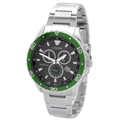 Citizen Men's Watch - Weekender Eco-Drive Chrono Green Rotating Bezel | AT2386-55E