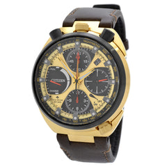 Citizen Men's Watch - Promaster Tsuno Gold Tone and Black Dial Strap | AV0072-01X