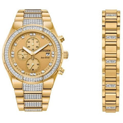 Citizen Men's Watch - Corso Chronograph Yellow Gold Bracelet Crystal | CA0752-66P