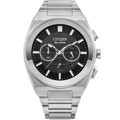 Citizen Men's Watch - Axiom SC Chronograph Black Dial Steel Bracelet | CA4580-50E