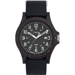 Timex Men's Watch - Reclaim Ocean Black Dial Tide Ocean Plastic Strap | TW2V81900JR