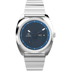 Timex Men's Watch - Q Timex Enigma Reissue Blue Dial Silver Bracelet | TW2W59800VQ