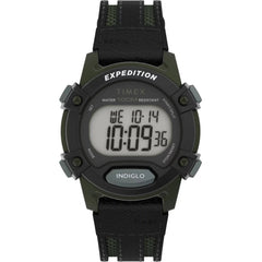 Timex Unisex Watch - Expedition Green Fabric and Black Leather Strap | TW4B28700JT