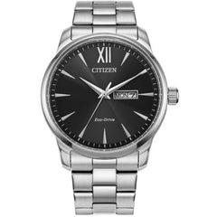 Citizen Men's Watch - Eco-Drive Black Dial Stainless Steel Bracelet Date |BM8551-54E