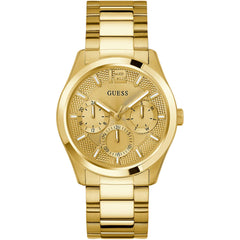 Guess Men's Analog Watch - Quartz Gold Tone Dial Steel Bracelet Day-Date | GW0707G3