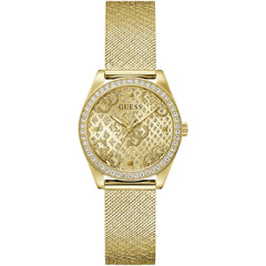 Guess Women's Watch - Quartz Champagne Dial Yellow Gold Steel Mesh Bracelet | GW0748L2