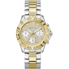 Guess Women's Watch - Quartz Gold Dial Two Tone Steel Bracelet Date-Day | GW0771L3