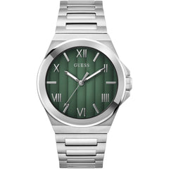 Guess Men's Analog Watch - Quartz Green Dial Stainless Steel Bracelet | GW0789G1