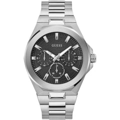 Guess Men's Watch - Dashboard Multifunction Black Dial Silver Tone Bracelet | GW0798G1