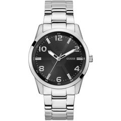 Guess Men's Watch - Monte Quartz Black Dial Stainless Steel Bracelet | GW0804G2