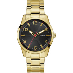 Guess Men's Watch - Monte Black Dial Yellow Gold Stainless Steel Bracelet | GW0804G3