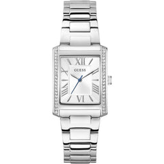 Guess Women's Watch - Bonnie Crystal Bezel White Dial Steel Bracelet | GW0874L1
