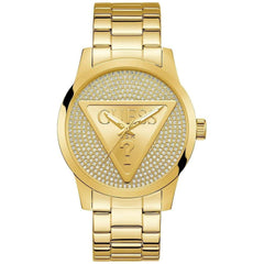 Guess Men's Watch - Badge Crystal Champagne Dial Yellow Gold Bracelet | GW0915G1