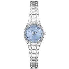 Guess Women's Watch - Quartz Ice Blue Dial Silver Tone Steel Bracelet | GW1010L1