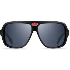 Bugatti Men's Sunglasses - Black Acetate Navigator Full Rim Frame Blue Lens | 06-BK