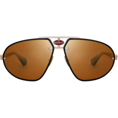 Bugatti Men's Sunglasses - Gold/Black Navigator Shape Full Rim Frame | 10-MBK/RG