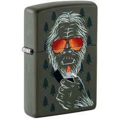 Zippo Windproof Lighter - Bold Zipsquatch Design Classic Green Matte Finish | 46720