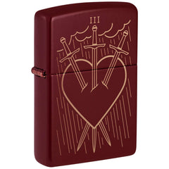 Zippo Windproof Lighter - Three of Swords Tarot Card Design Classic Merlot | 46723