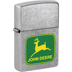 Zippo Windproof Pocket Lighter - John Deere Moss Green Logo Street Chrome | 46764