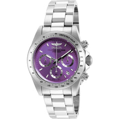 Invicta Women's Watch - Speedway Chronograph Purple Dial Silver Tone Bracelet | 16656