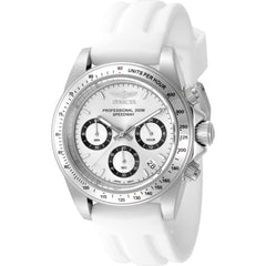 Invicta Men's Watch - Speedway Quartz Chrono Silver Tone Dial Silicone Strap | 50488