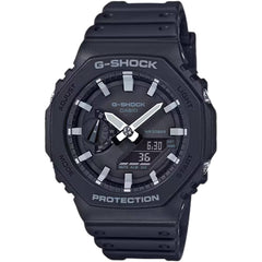 Casio Men's Watch - G-Shock Black Analog-Digital Dial Resin Strap | GA-2100-1ACR