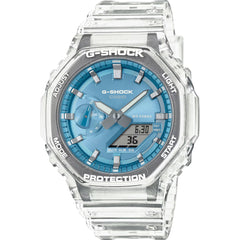 Casio Men's Watch - G-Shock Blue and Grey Analog-Digital Dial Strap | GA-2100BM-7A2CR