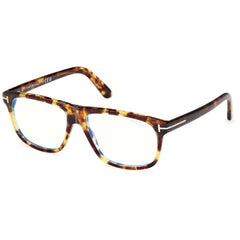 Tom Ford Men's Eyeglasses - Blonde Havana Acetate Square Full Rim | FT5978-B 56053
