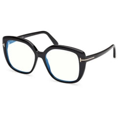 Tom Ford Women's Eyeglasses - Shiny Black Acetate Butterfly Frame | FT6043-B 53001