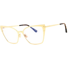 Tom Ford Women's Eyeglasses - Shiny Deep Gold Metal Butterfly Frame | FT6051-B 56030