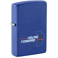 Zippo Windproof Pocket Lighter - Moving Forward Design Royal Blue Matte | 46375