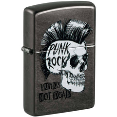 Zippo Windproof Pocket Lighter - Rietveld Punk Rock Skull Design Metal | 48655