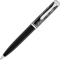 Pelikan Ballpoint Pen - Souveran K605 Tortoiseshell Black with Rhodium Trims | 819336