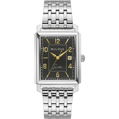 Bulova Men's Watch - Frank Sinatra Black Dial Stainless Steel Bracelet | 96B399