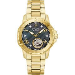 Bulova Women's Watch - Marine Star Diamond Black Mother of Pearl Dial | 97P171