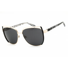 Bebe Women's Sunglasses - Gold, Black Metal Full Rim Oversized Frame | BB7249 710
