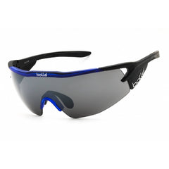 Bolle Unisex Sunglasses - Black Matte / Translucid Blue Half Rim Frame | AEROMAX 12269
