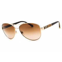 Burberry Men's Sunglasses - Gold Brown Full Rim Aviator Shape Frame | 0BE3080 114513