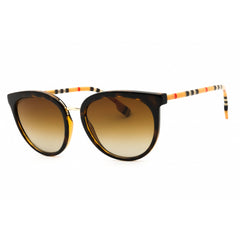 Burberry Women's Sunglasses - Dark Havana Nylon Full Rim Round Frame | 0BE4316 3854T5