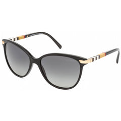 Burberry Unisex Sunglasses - Black Plastic Full Rim Cat Eye Frame | BE4216 3001T3