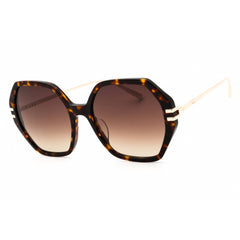 Chopard Women's Sunglasses - Dark Havana Full Rim Oversized Shape Frame | SCH370M 04BL