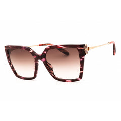 Chopard Women's Sunglasses - Shiny Streaked Burgundy Full Rim Frame | SCH371S 01G2