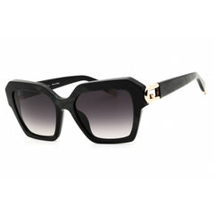 Furla Unisex Sunglasses - Shiny Pearl Black Full Rim Rectangular Frame | SFU817 0701