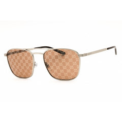 Gucci Unisex Sunglasses - Silver Metal Rectangular Full Rim Frame | GG1881S 004
