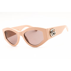 Gucci Unisex Sunglasses - Pink Acetate Cat Eye Frame Brown Lense | GG1951S 005