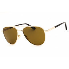Gucci Unisex Sunglasses - Gold and Havana Metal Aviator Full Rim Frame | GG1962S 004