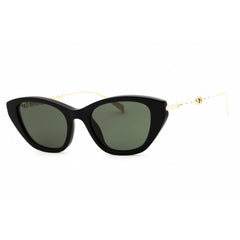 Gucci Unisex Sunglasses - Black and Gold Acetate Cat Eye Full Rim Frame | GG1968S 001