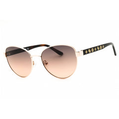 Guess Unisex Sunglasses - Gold Metal Cat Eye Gradient Brown Lense | GU00101 32F